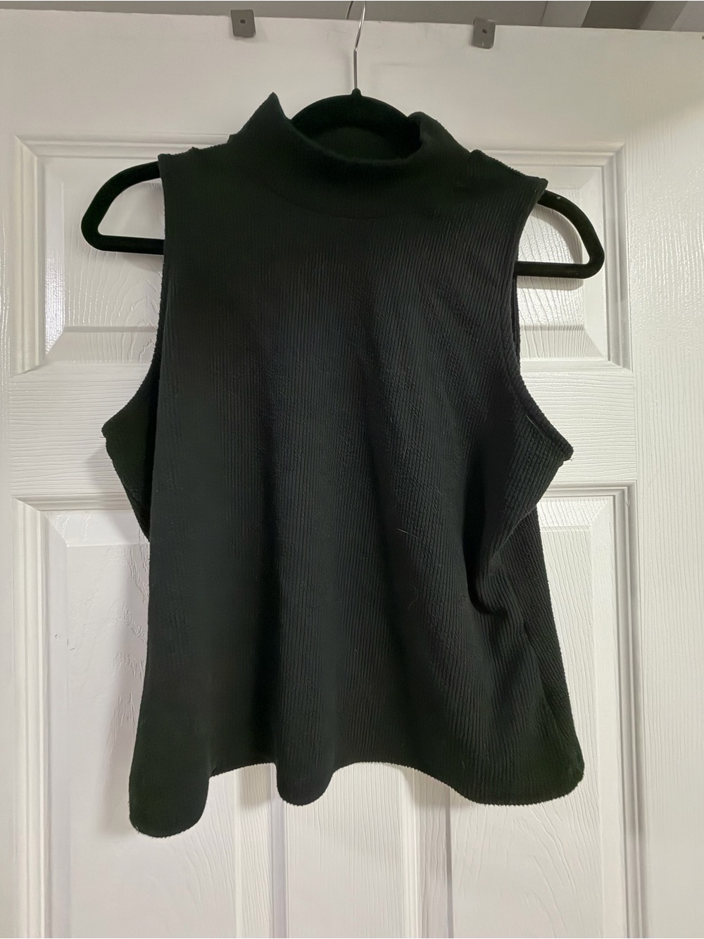 Ricki's Black Sleeveless Mock Neck Ribbed Tank